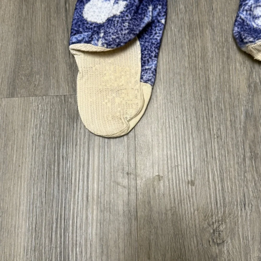 Vintage 90s Screamers! Kids Blue Polar Bear Fleece Footed Pajamas Size 4 USA
